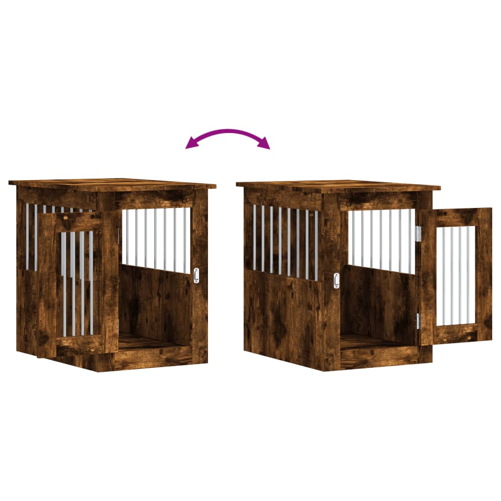 Hondenbench Bewerkt Hout Kleurig 45 x 62 x 59 cm Gerookt eiken