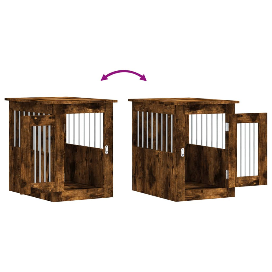 Hondenbench Bewerkt Hout Kleurig 45 x 62 x 59 cm Gerookt eiken