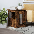 Hondenbench 45x62x59 cm bewerkt hout gerookt eiken