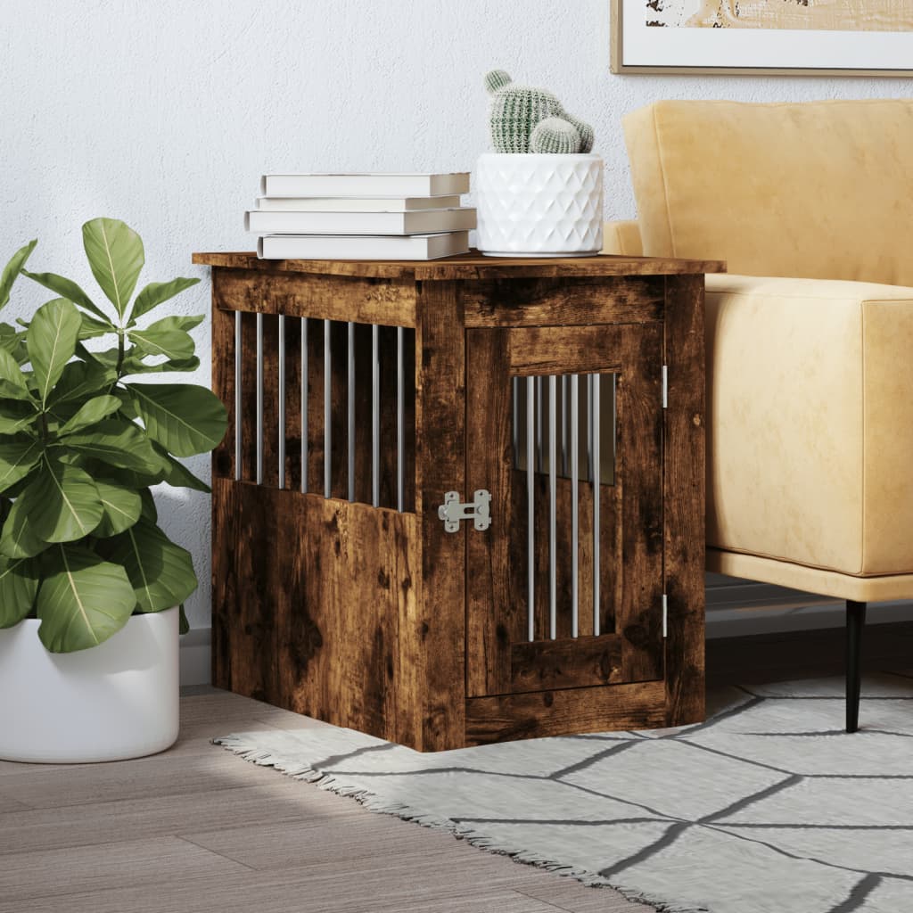 Hondenbench Bewerkt Hout Kleurig 45 x 62 x 59 cm Gerookt eiken