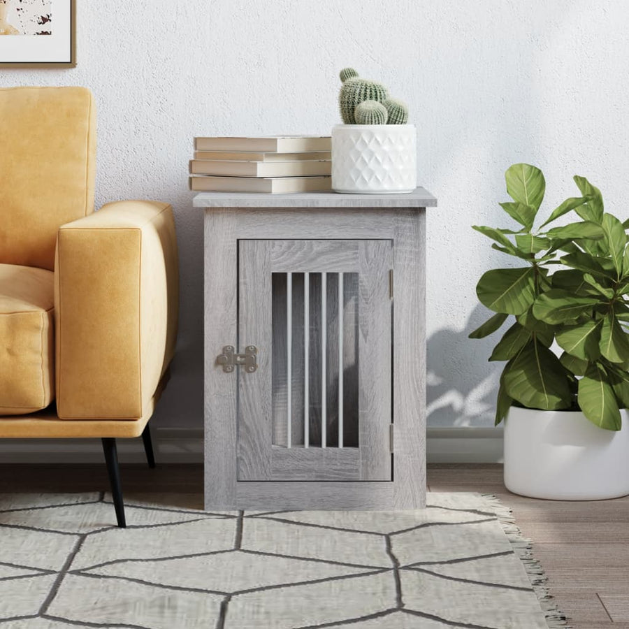 Hondenbench Bewerkt Hout 45 x 62 x 59 cm Grijs sonoma