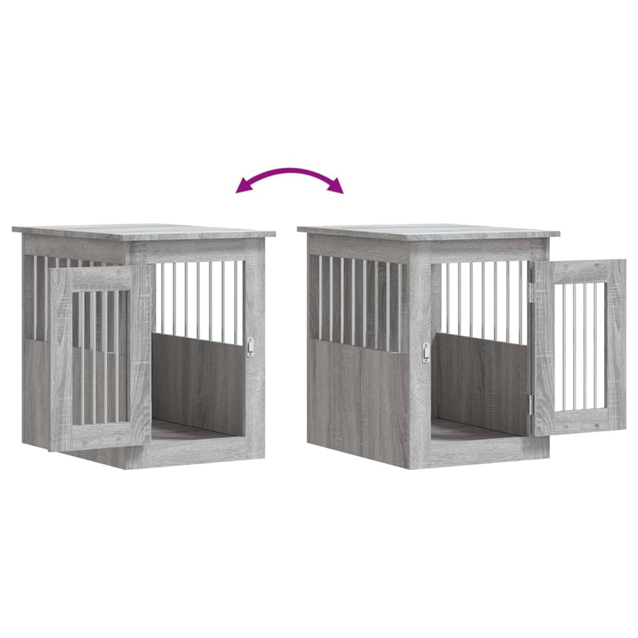 Hondenbench Bewerkt Hout 45 x 62 x 59 cm Grijs sonoma