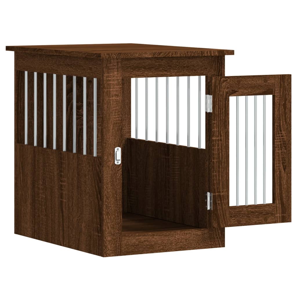 Hondenbench Bewerkt Hout Bruineikenkleurig 45 x 62 x 59 cm bruin eikenkleur