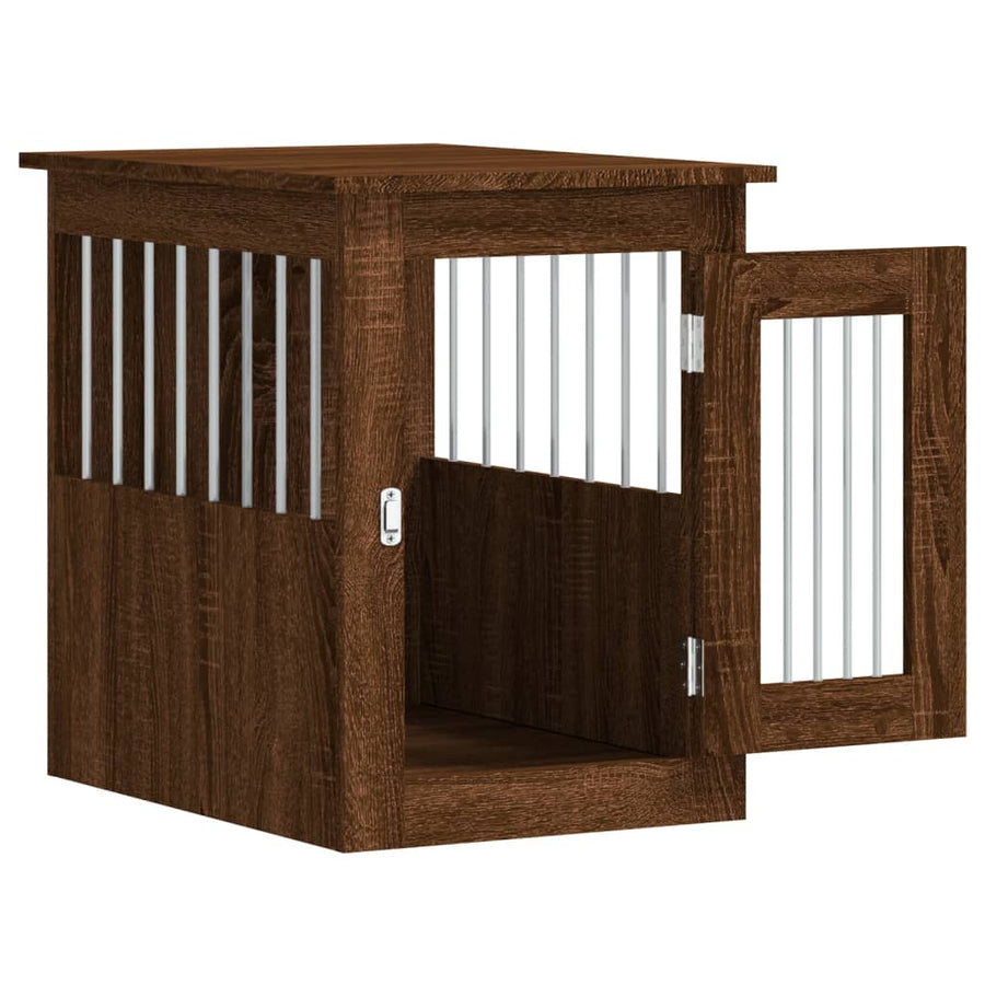 Hondenbench Bewerkt Hout Bruineikenkleurig 45 x 62 x 59 cm bruin eikenkleur