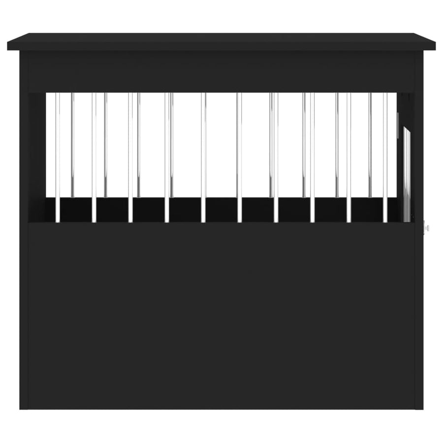 Hondenbench Bewerkt Hout 55 x 75 x 65 cm Zwart
