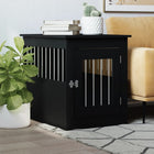 Dog crate 55x75x65 cm treated black wood
