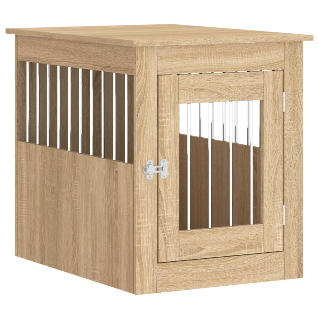 Hondenbench Bewerkt Hout Kleurig 55 x 75 x 65 cm Sonoma eiken