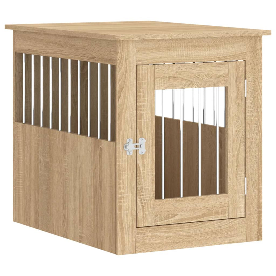 Hondenbench Bewerkt Hout Kleurig 55 x 75 x 65 cm Sonoma eiken