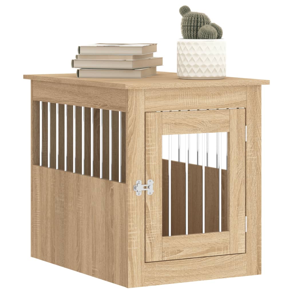 Hondenbench Bewerkt Hout Kleurig 55 x 75 x 65 cm Sonoma eiken