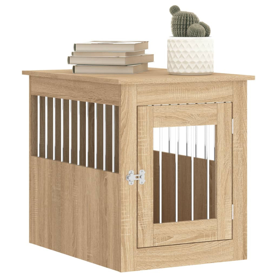 Hondenbench Bewerkt Hout Kleurig 55 x 75 x 65 cm Sonoma eiken