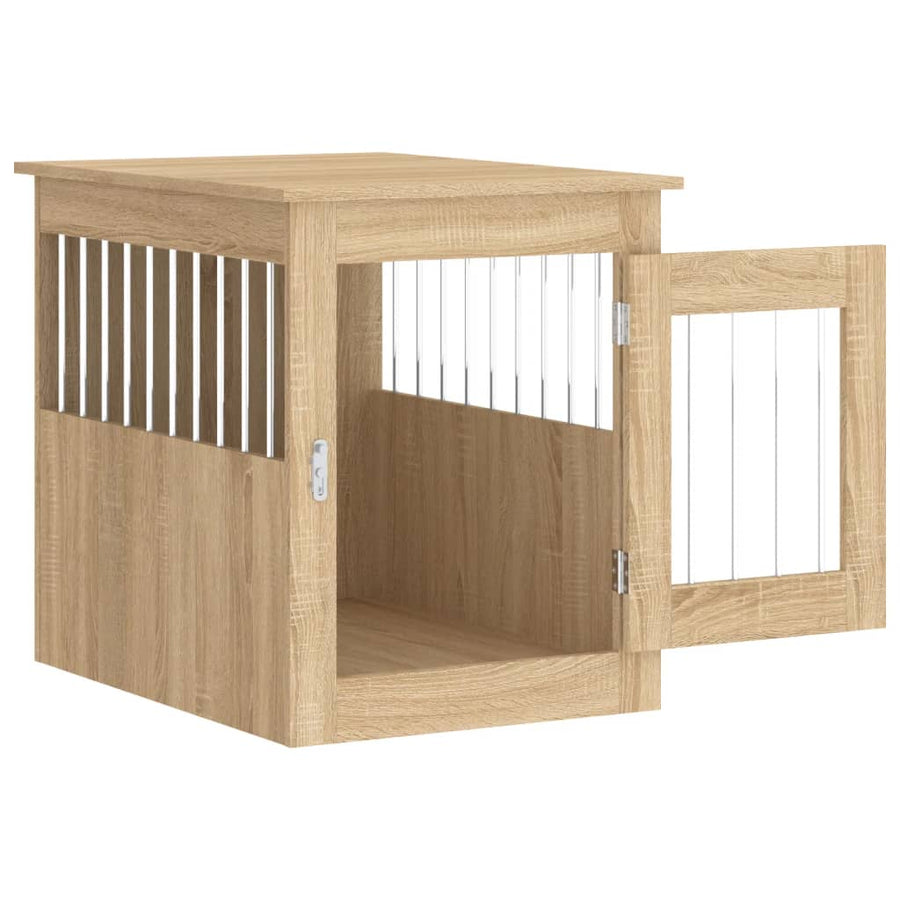 Hondenbench Bewerkt Hout Kleurig 55 x 75 x 65 cm Sonoma eiken