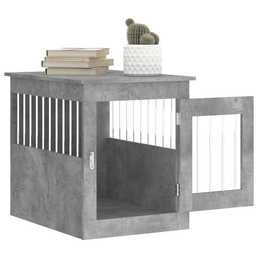 Hondenbench Bewerkt Hout 55 x 75 x 65 cm Betongrijs