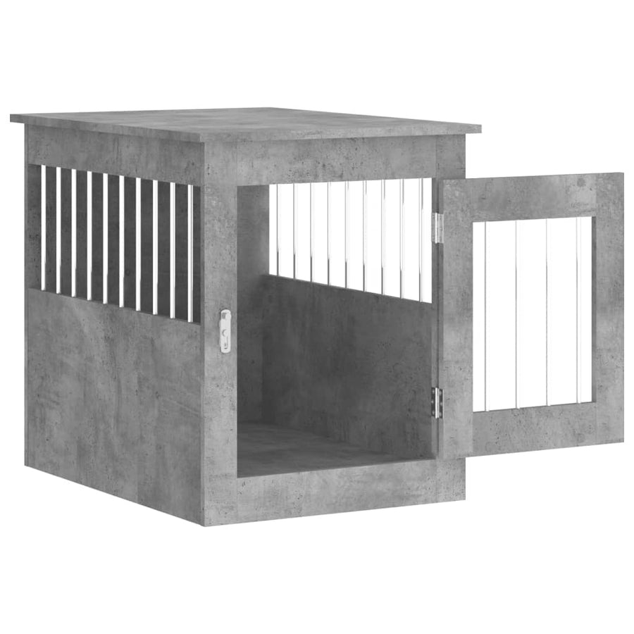 Hondenbench Bewerkt Hout 55 x 75 x 65 cm Betongrijs