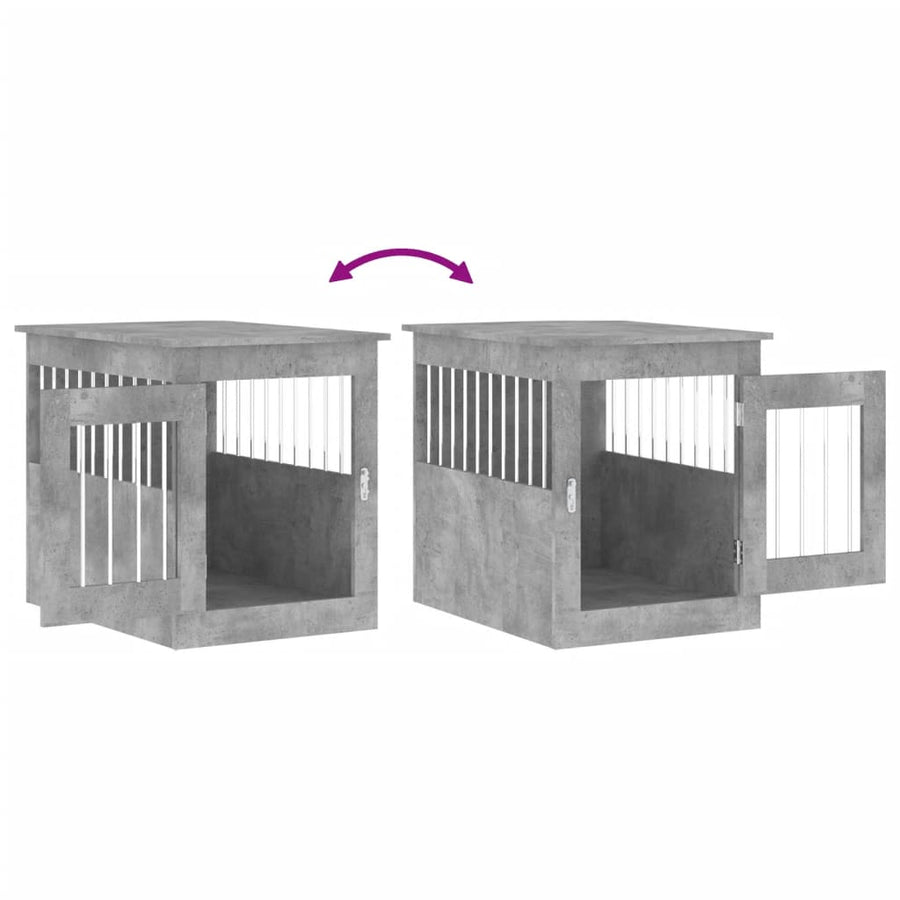 Hondenbench Bewerkt Hout 55 x 75 x 65 cm Betongrijs