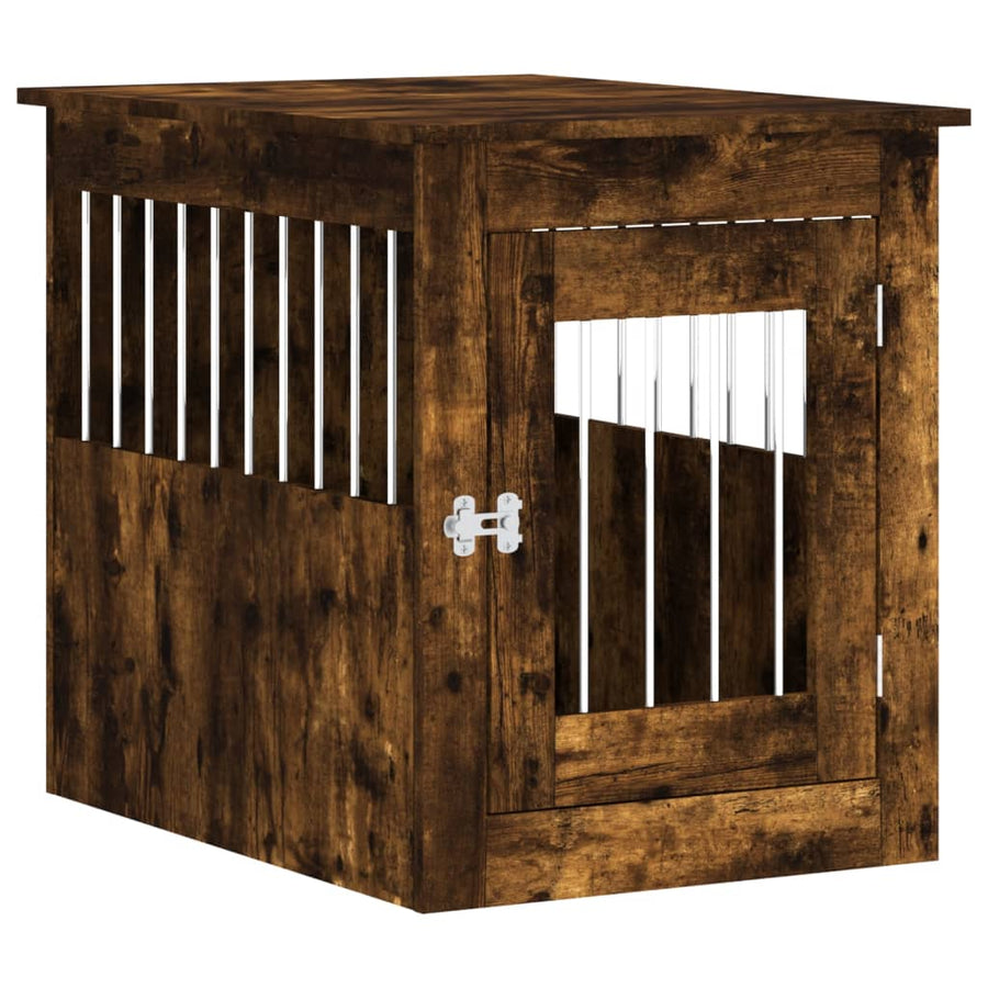 Hondenbench Bewerkt Hout Kleurig 55 x 75 x 65 cm Gerookt eiken