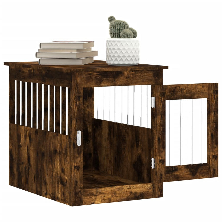 Hondenbench Bewerkt Hout Kleurig 55 x 75 x 65 cm Gerookt eiken