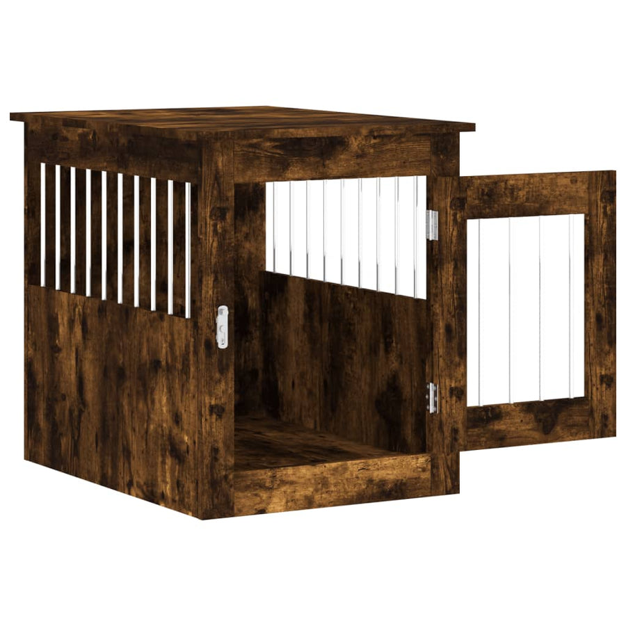 Hondenbench Bewerkt Hout Kleurig 55 x 75 x 65 cm Gerookt eiken