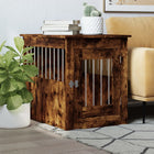 Hondenbench 55x75x65 cm bewerkt hout gerookt eiken