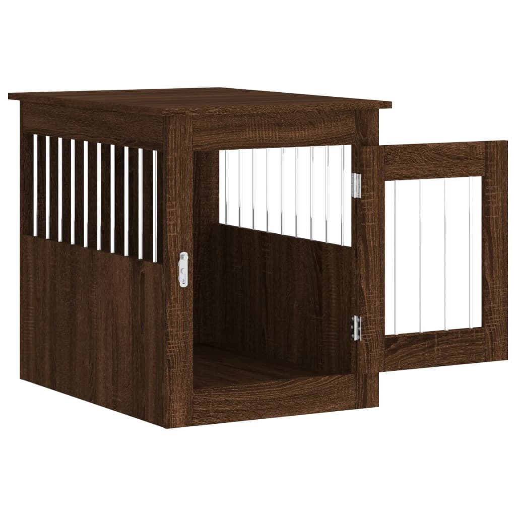 Hondenbench Bewerkt Hout Bruineikenkleurig 55 x 75 x 65 cm bruin eikenkleur