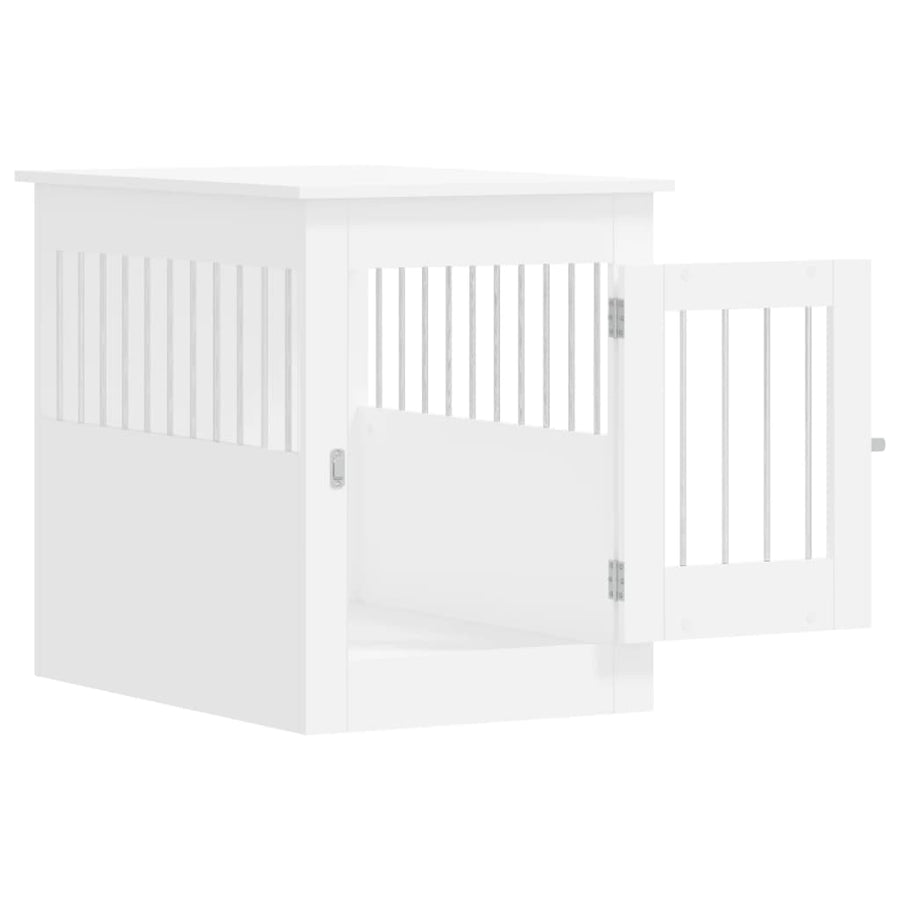 Hondenbench Bewerkt Hout 55 x 80 x 68 cm Wit