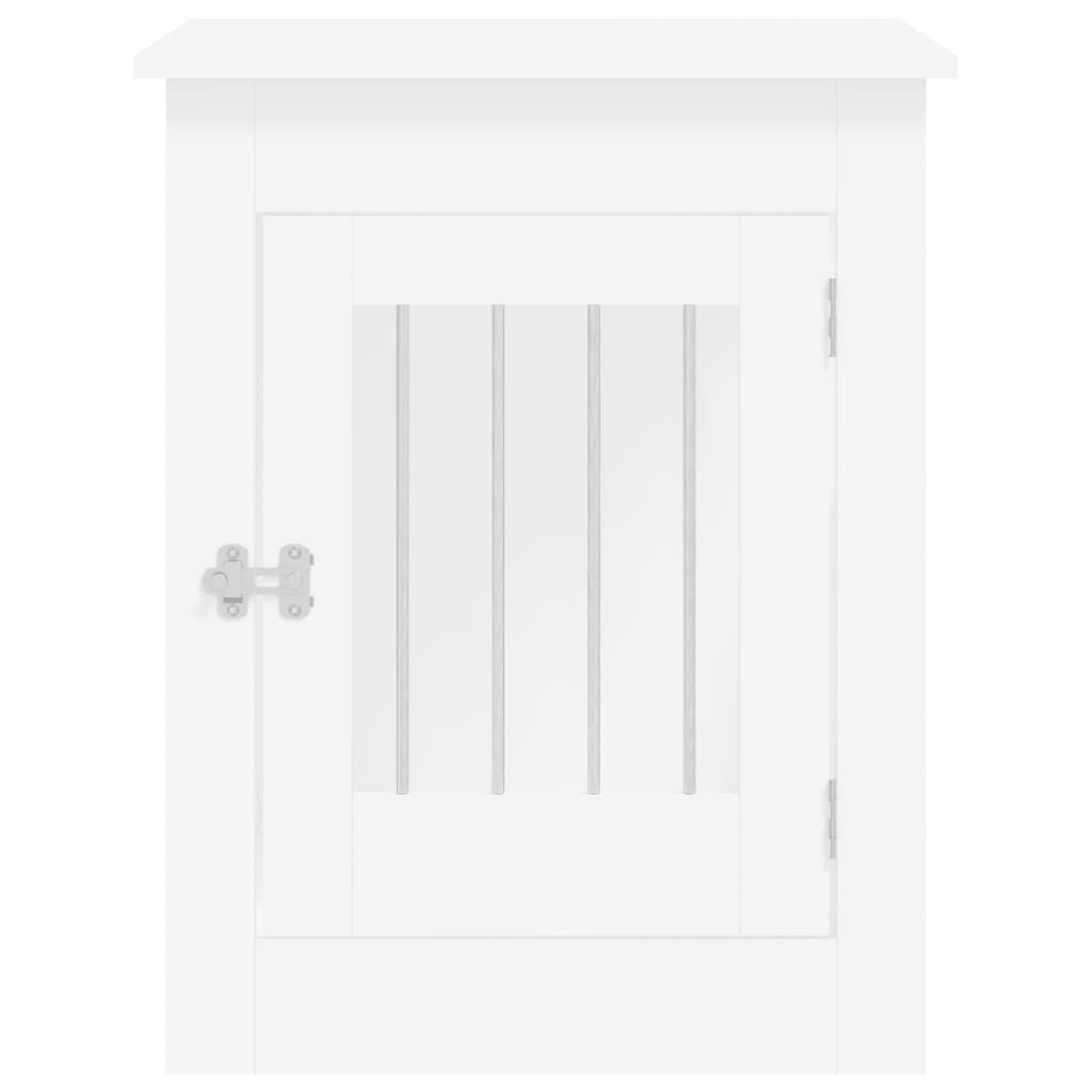 Hondenbench Bewerkt Hout 55 x 80 x 68 cm Wit