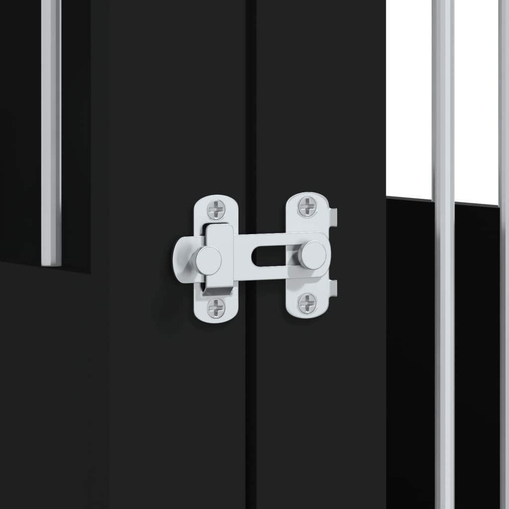 Hondenbench 55 X 80 X 68 Cm Bewerkt Hout Zwart