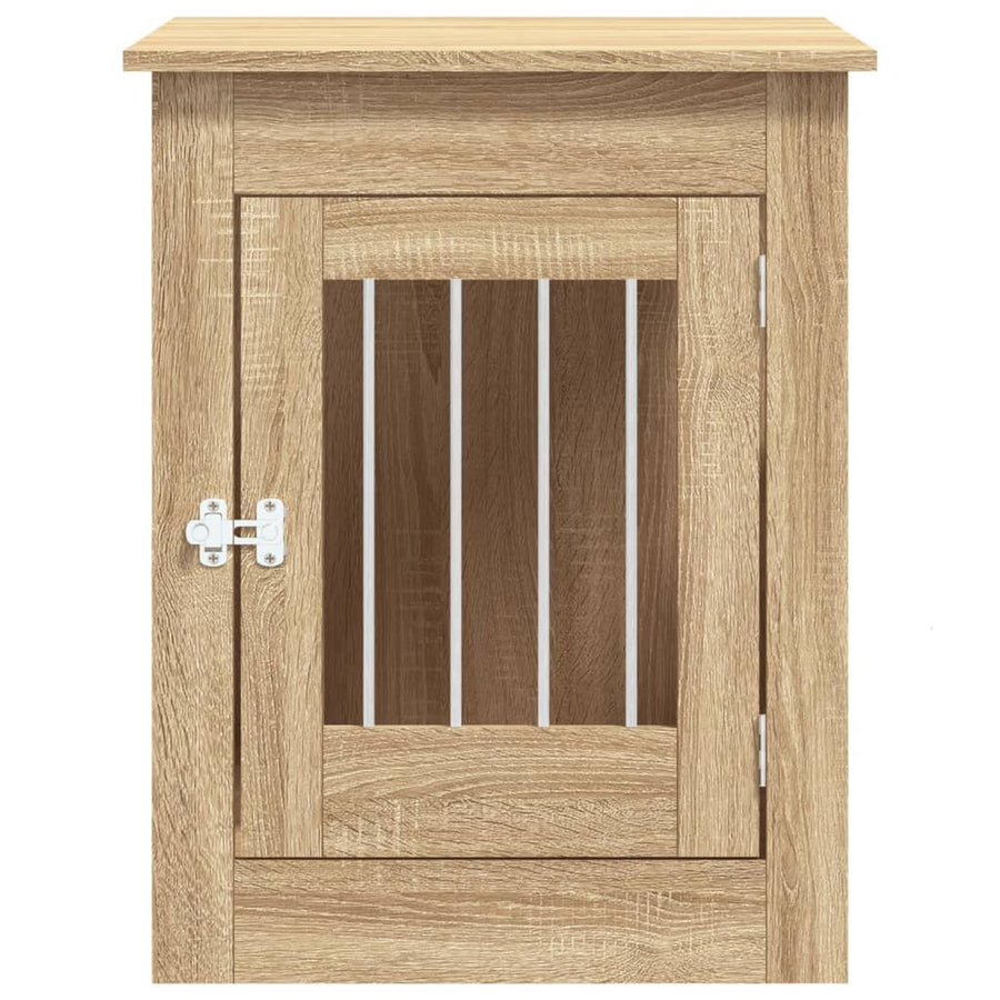 Hondenbench 55 X 80 X 68 Cm Bewerkt Hout Kleurig Sonoma eiken