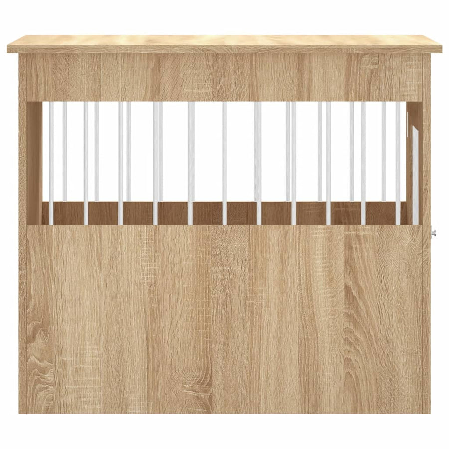 Hondenbench 55 X 80 X 68 Cm Bewerkt Hout Kleurig Sonoma eiken