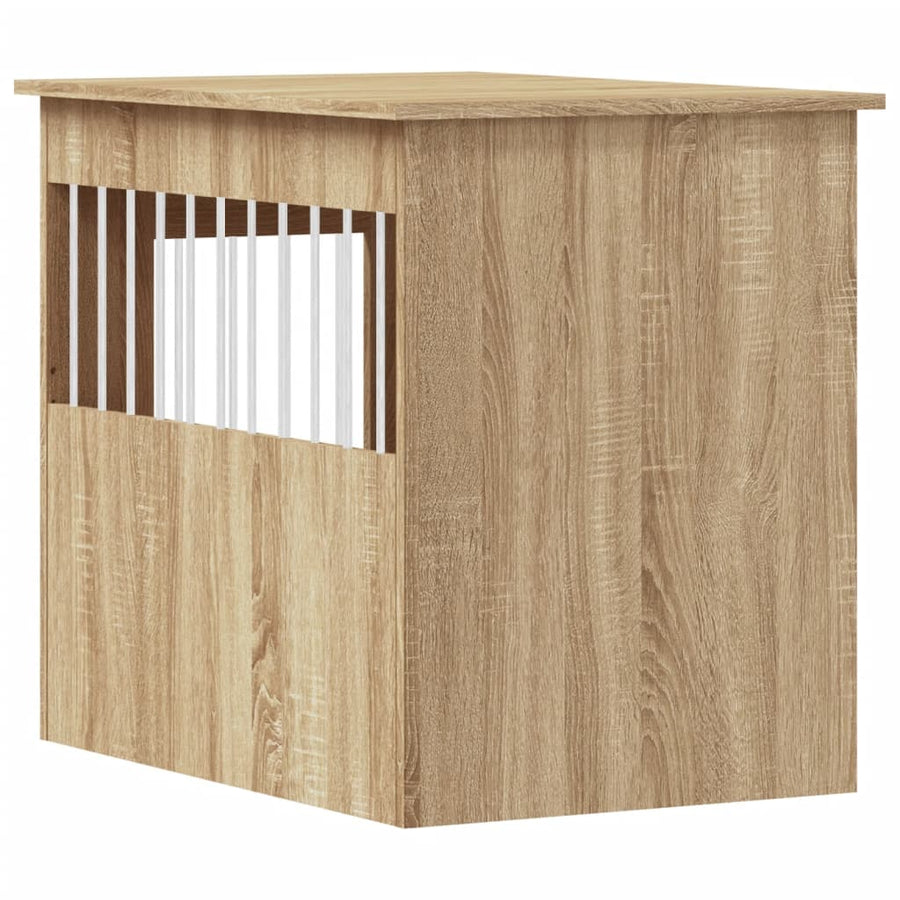 Hondenbench 55 X 80 X 68 Cm Bewerkt Hout Kleurig Sonoma eiken