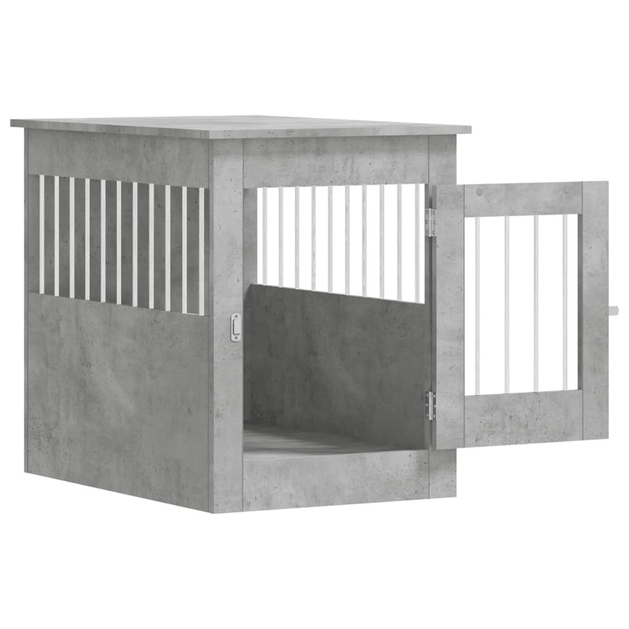 Hondenbench 55 X 80 X 68 Cm Bewerkt Hout Betongrijs