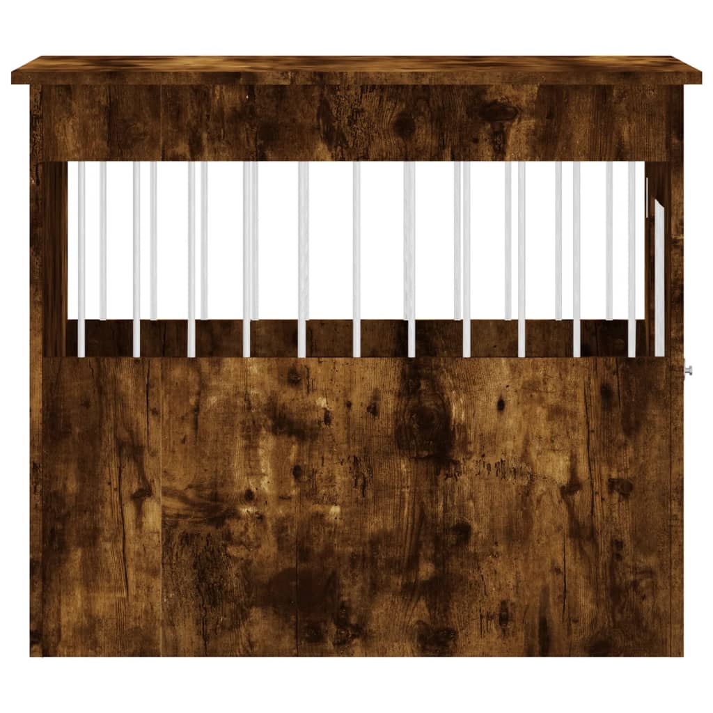 Hondenbench 55 X 80 X 68 Cm Bewerkt Hout Kleurig Gerookt eiken