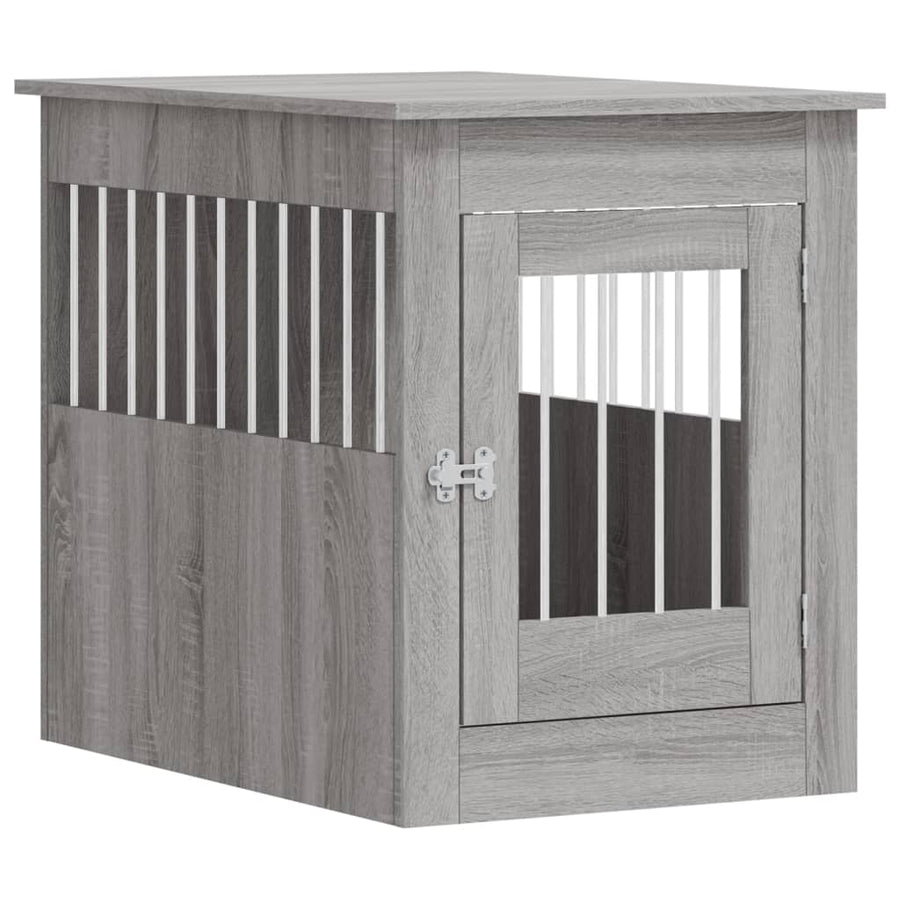 Hondenbench 55 X 80 X 68 Cm Bewerkt Hout Grijs sonoma