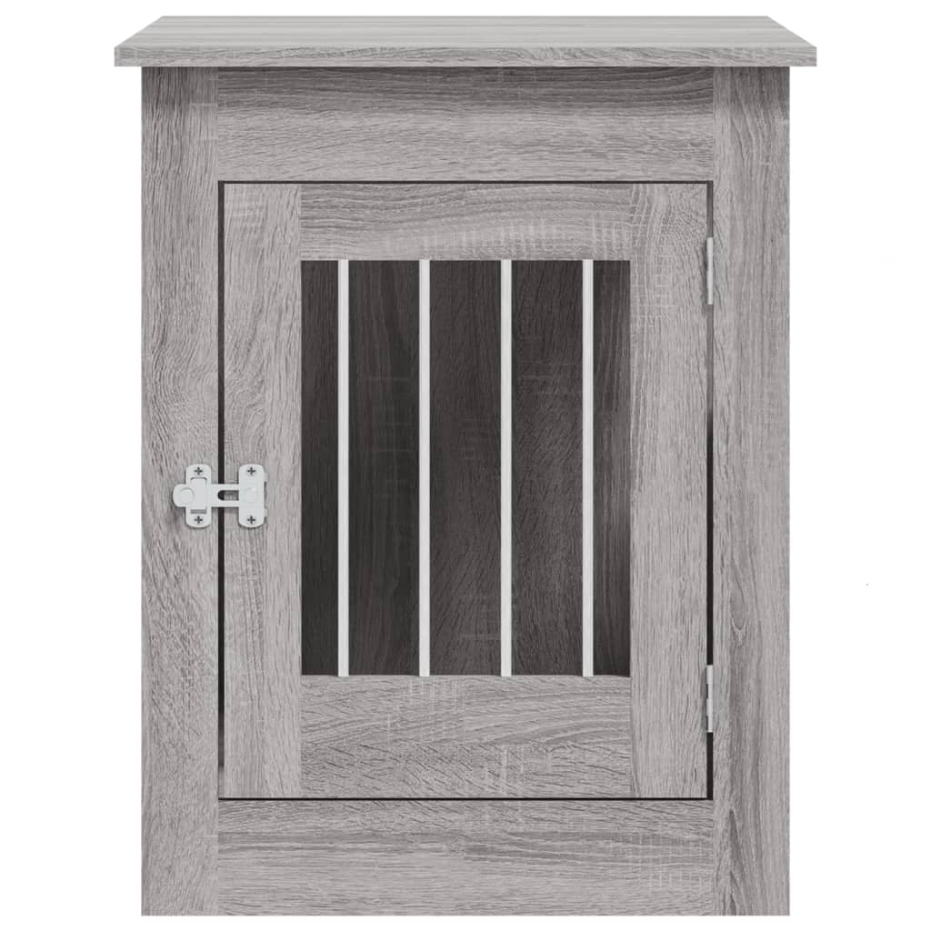 Hondenbench 55 X 80 X 68 Cm Bewerkt Hout Grijs sonoma