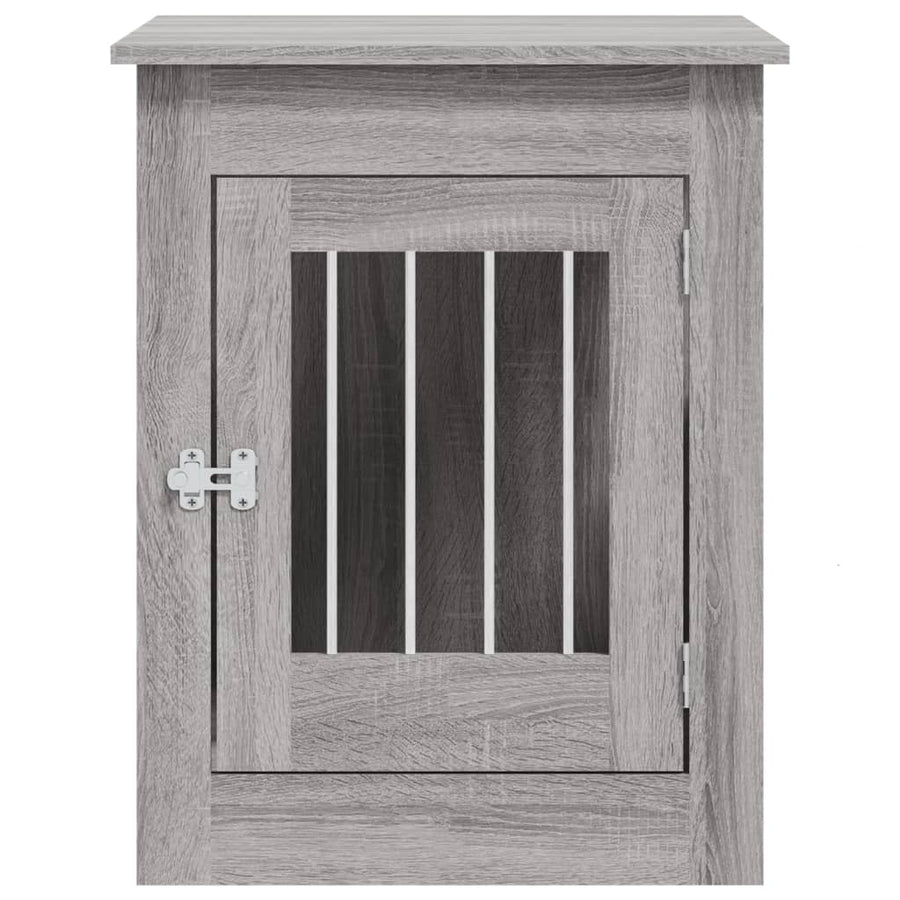 Hondenbench 55 X 80 X 68 Cm Bewerkt Hout Grijs sonoma
