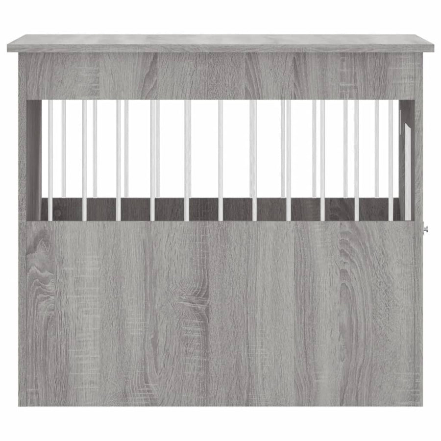 Hondenbench 55 X 80 X 68 Cm Bewerkt Hout Grijs sonoma