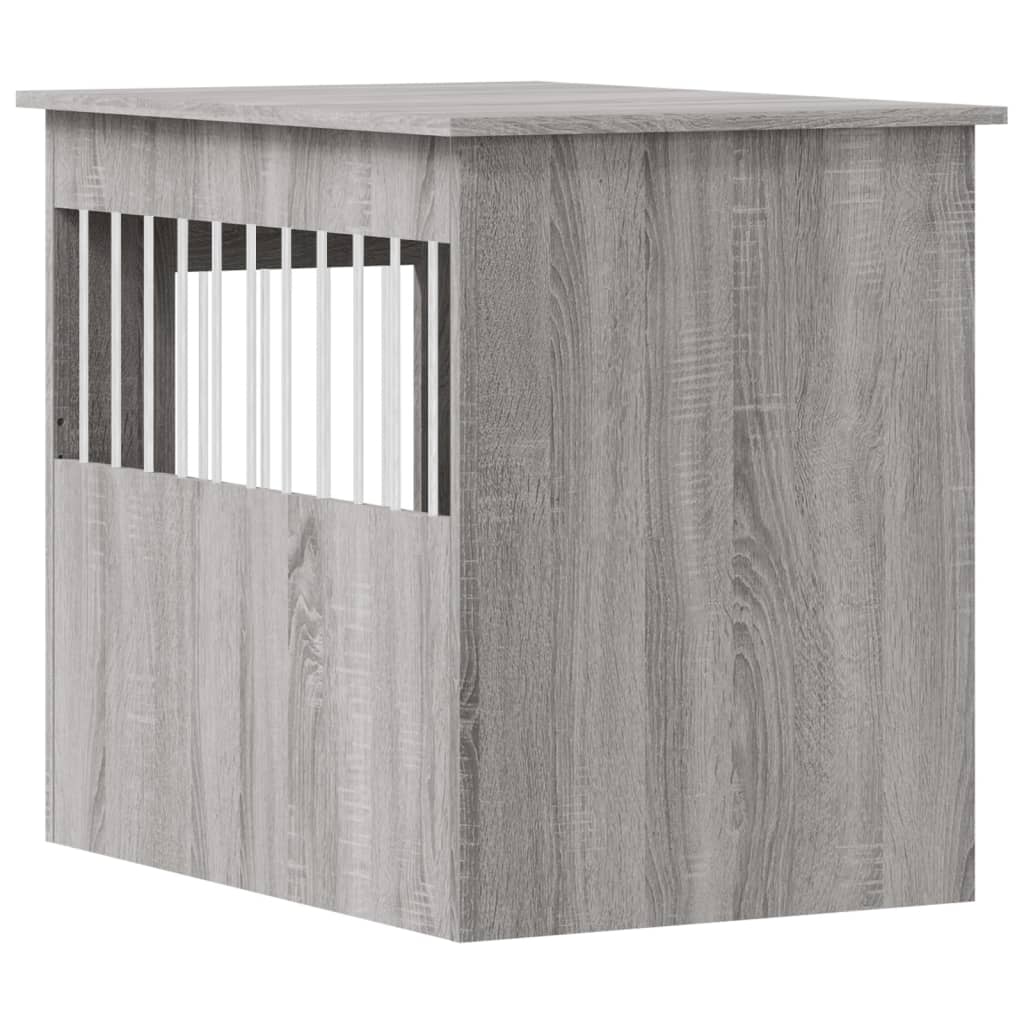 Hondenbench 55 X 80 X 68 Cm Bewerkt Hout Grijs sonoma