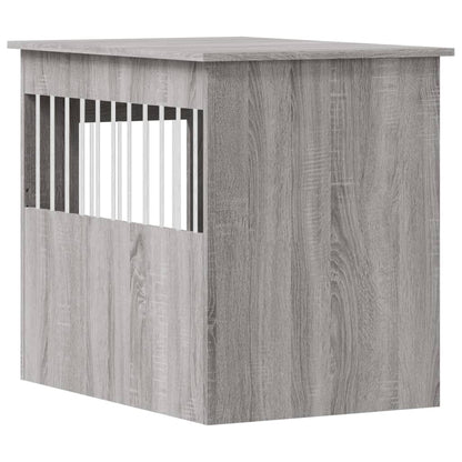 Hondenbench 55 X 80 X 68 Cm Bewerkt Hout Grijs sonoma