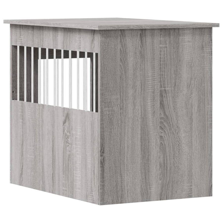 Hondenbench 55 X 80 X 68 Cm Bewerkt Hout Grijs sonoma