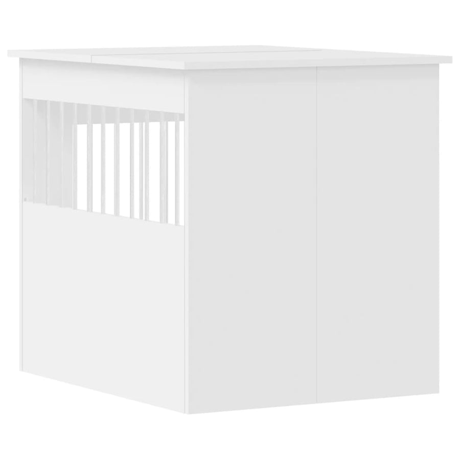 Hondenbench 64,5X80X71 Cm Bewerkt Hout 64.5 x 80 x 71 cm Wit