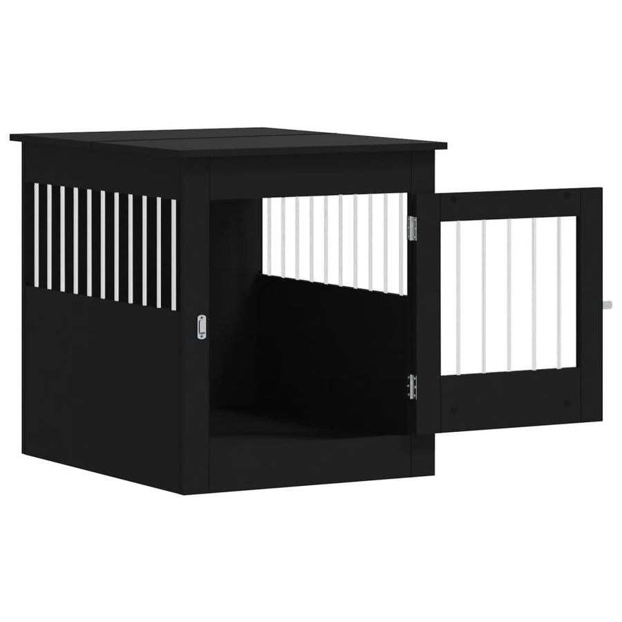 Hondenbench 64,5X80X71 Cm Bewerkt Hout 64.5 x 80 x 71 cm Zwart