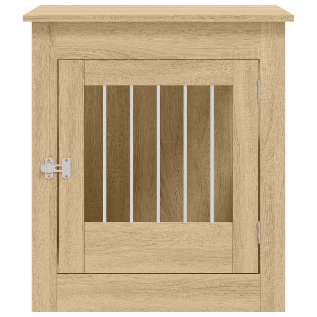 Hondenbench 64,5X80X71 Cm Bewerkt Hout Kleurig 64.5 x 80 x 71 cm Sonoma eiken