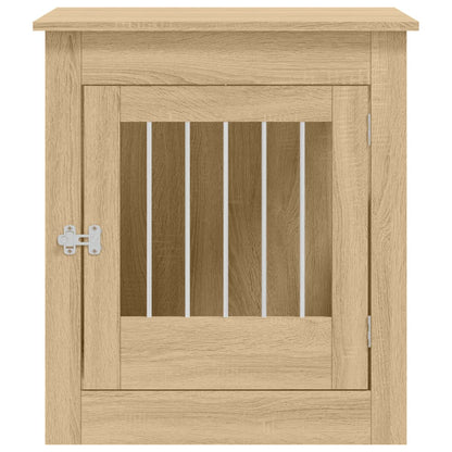 Hondenbench 64,5X80X71 Cm Bewerkt Hout Kleurig 64.5 x 80 x 71 cm Sonoma eiken