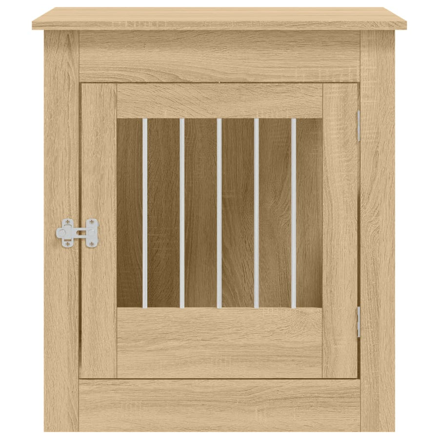 Hondenbench 64,5X80X71 Cm Bewerkt Hout Kleurig 64.5 x 80 x 71 cm Sonoma eiken