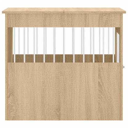 Hondenbench 64,5X80X71 Cm Bewerkt Hout Kleurig 64.5 x 80 x 71 cm Sonoma eiken