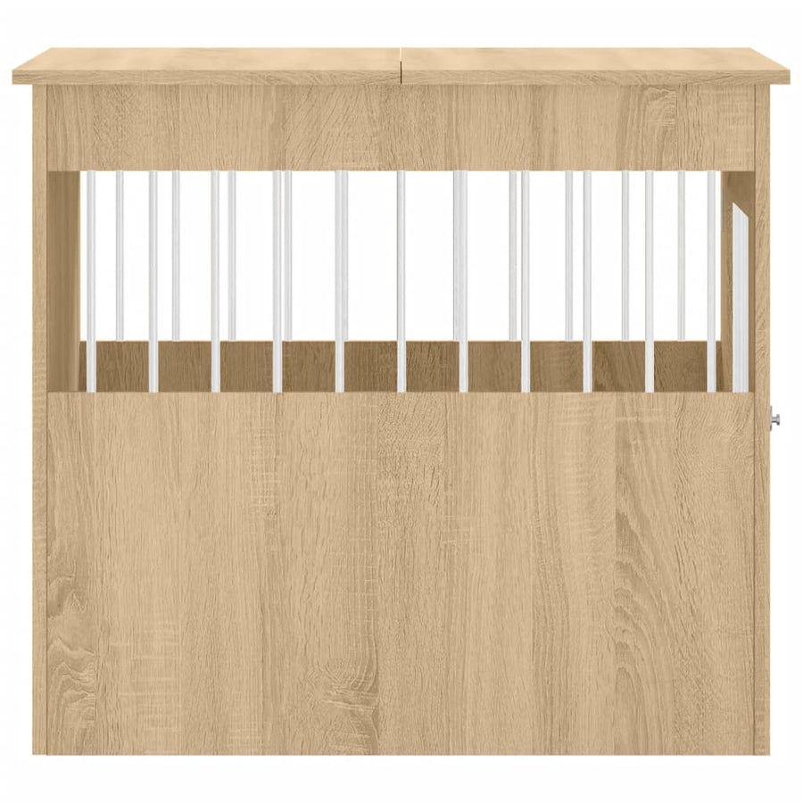Hondenbench 64,5X80X71 Cm Bewerkt Hout Kleurig 64.5 x 80 x 71 cm Sonoma eiken