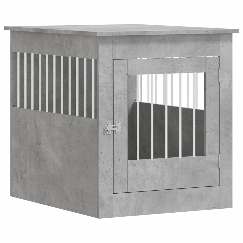 Hondenbench 64,5X80X71 Cm Bewerkt Hout 64.5 x 80 x 71 cm Betongrijs