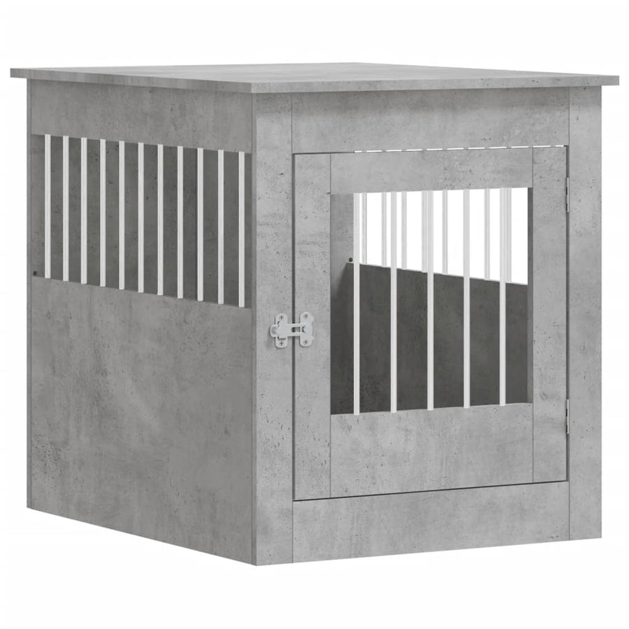 Hondenbench 64,5X80X71 Cm Bewerkt Hout 64.5 x 80 x 71 cm Betongrijs