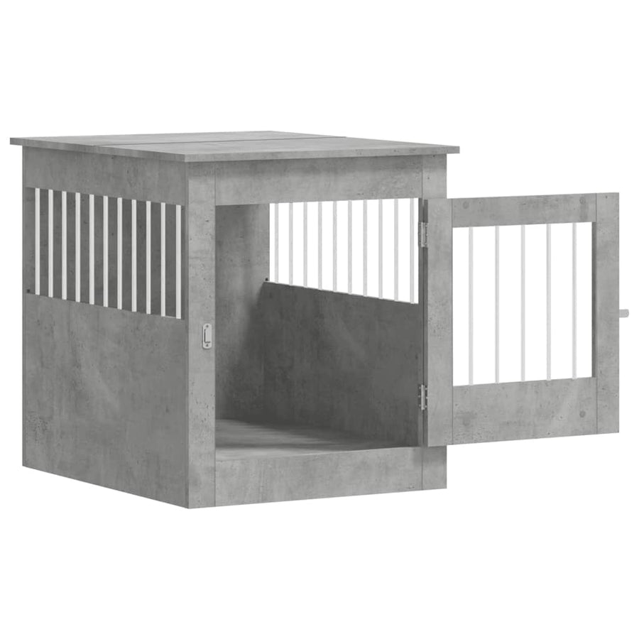 Hondenbench 64,5X80X71 Cm Bewerkt Hout 64.5 x 80 x 71 cm Betongrijs