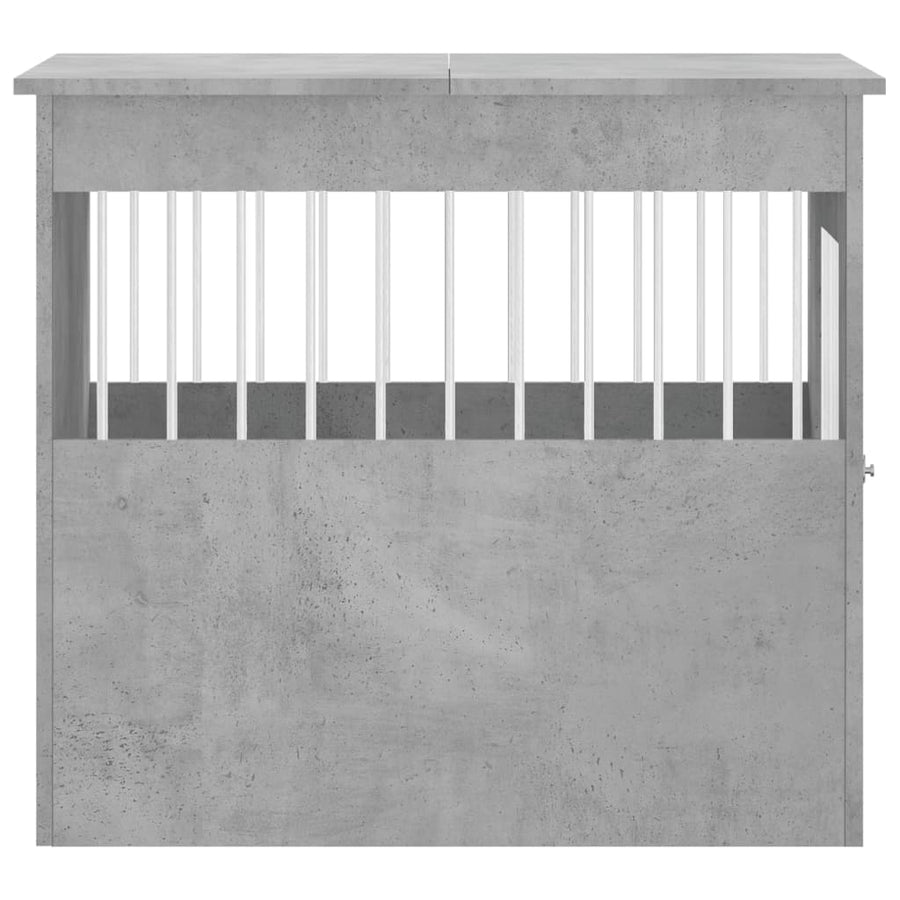 Hondenbench 64,5X80X71 Cm Bewerkt Hout 64.5 x 80 x 71 cm Betongrijs