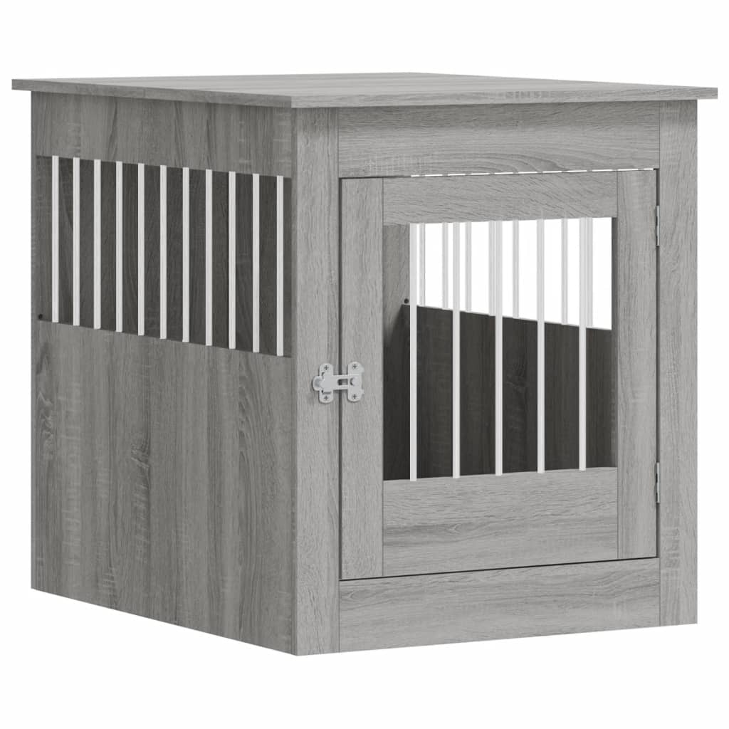 Hondenbench 64,5X80X71 Cm Bewerkt Hout 64.5 x 80 x 71 cm Grijs sonoma